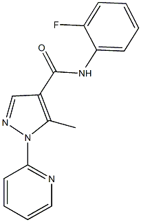 N-(2-fluorophenyl)-5-methyl-1-(2-pyridinyl)-1H-pyrazole-4-carboxamide 化学構造式