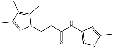 957501-56-3 N-(5-methyl-3-isoxazolyl)-3-(3,4,5-trimethyl-1H-pyrazol-1-yl)propanamide