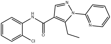 N-(2-chlorophenyl)-5-ethyl-1-(2-pyridinyl)-1H-pyrazole-4-carboxamide Structure