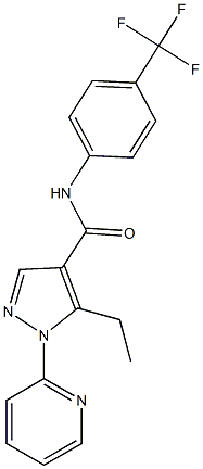 5-ethyl-1-(2-pyridinyl)-N-[4-(trifluoromethyl)phenyl]-1H-pyrazole-4-carboxamide|