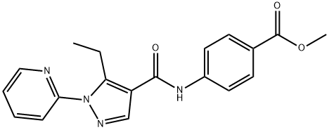 methyl 4-({[5-ethyl-1-(2-pyridinyl)-1H-pyrazol-4-yl]carbonyl}amino)benzoate Structure