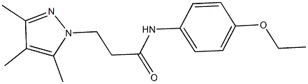N-(4-ethoxyphenyl)-3-(3,4,5-trimethyl-1H-pyrazol-1-yl)propanamide 化学構造式