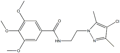 957502-06-6 N-[2-(4-chloro-3,5-dimethyl-1H-pyrazol-1-yl)ethyl]-3,4,5-trimethoxybenzamide