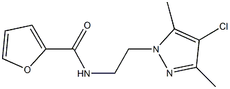 N-[2-(4-chloro-3,5-dimethyl-1H-pyrazol-1-yl)ethyl]-2-furamide Struktur