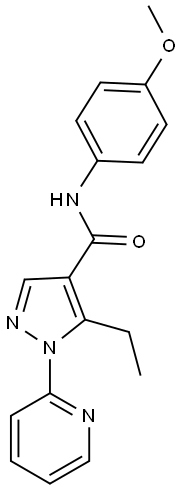 5-ethyl-N-(4-methoxyphenyl)-1-(2-pyridinyl)-1H-pyrazole-4-carboxamide Struktur