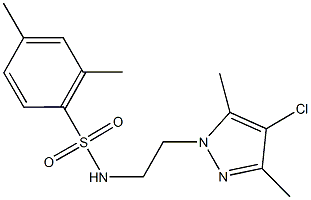 N-[2-(4-chloro-3,5-dimethyl-1H-pyrazol-1-yl)ethyl]-2,4-dimethylbenzenesulfonamide Struktur