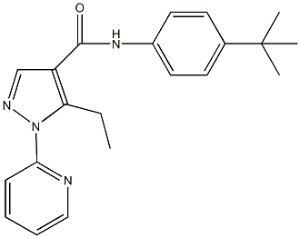 N-(4-tert-butylphenyl)-5-ethyl-1-(2-pyridinyl)-1H-pyrazole-4-carboxamide|