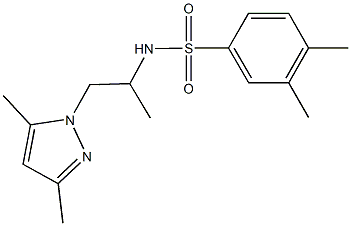 N-[2-(3,5-dimethyl-1H-pyrazol-1-yl)-1-methylethyl]-3,4-dimethylbenzenesulfonamide Structure