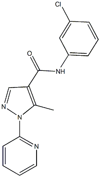 N-(3-chlorophenyl)-5-methyl-1-(2-pyridinyl)-1H-pyrazole-4-carboxamide Structure