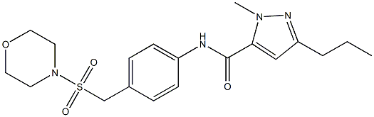 1-methyl-N-{4-[(4-morpholinylsulfonyl)methyl]phenyl}-3-propyl-1H-pyrazole-5-carboxamide Structure