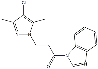 1-[3-(4-chloro-3,5-dimethyl-1H-pyrazol-1-yl)propanoyl]-1H-benzimidazole,957502-41-9,结构式