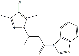 1-[3-(4-chloro-3,5-dimethyl-1H-pyrazol-1-yl)butanoyl]-1H-benzimidazole Structure