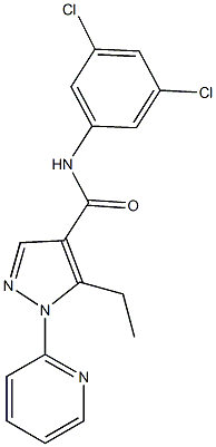 N-(3,5-dichlorophenyl)-5-ethyl-1-(2-pyridinyl)-1H-pyrazole-4-carboxamide Structure