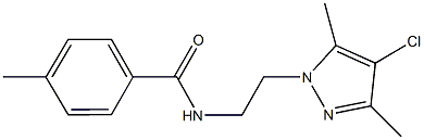 N-[2-(4-chloro-3,5-dimethyl-1H-pyrazol-1-yl)ethyl]-4-methylbenzamide Struktur