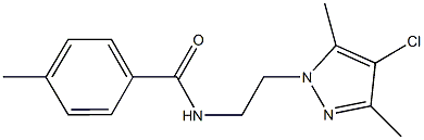 N-[2-(4-chloro-3,5-dimethyl-1H-pyrazol-1-yl)ethyl]-4-methylbenzamide Structure