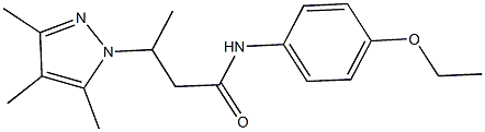 N-(4-ethoxyphenyl)-3-(3,4,5-trimethyl-1H-pyrazol-1-yl)butanamide Struktur