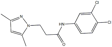 N-(3,4-dichlorophenyl)-3-(3,5-dimethyl-1H-pyrazol-1-yl)propanamide Struktur