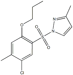 957502-72-6 4-chloro-5-methyl-2-[(3-methyl-1H-pyrazol-1-yl)sulfonyl]phenyl propyl ether