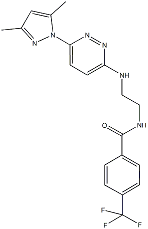 N-(2-{[6-(3,5-dimethyl-1H-pyrazol-1-yl)-3-pyridazinyl]amino}ethyl)-4-(trifluoromethyl)benzamide,957505-14-5,结构式