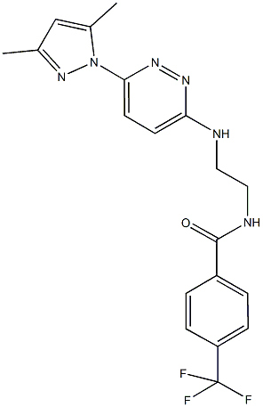 N-(2-{[6-(3,5-dimethyl-1H-pyrazol-1-yl)-3-pyridazinyl]amino}ethyl)-4-(trifluoromethyl)benzamide Structure