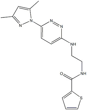 N-(2-{[6-(3,5-dimethyl-1H-pyrazol-1-yl)-3-pyridazinyl]amino}ethyl)-2-thiophenecarboxamide Structure