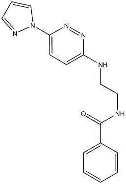 N-(2-{[6-(1H-pyrazol-1-yl)-3-pyridazinyl]amino}ethyl)benzamide|