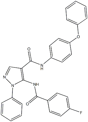 5-[(4-fluorobenzoyl)amino]-N-(4-phenoxyphenyl)-1-phenyl-1H-pyrazole-4-carboxamide Structure
