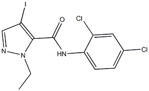 N-(2,4-dichlorophenyl)-1-ethyl-4-iodo-1H-pyrazole-5-carboxamide Structure