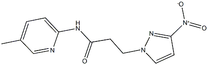 3-{3-nitro-1H-pyrazol-1-yl}-N-(5-methyl-2-pyridinyl)propanamide,957505-75-8,结构式