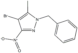 1-benzyl-4-bromo-3-nitro-5-methyl-1H-pyrazole Struktur