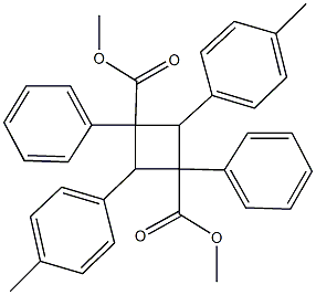 dimethyl2,4-bis(4-methylphenyl)-1,3-diphenyl-1,3-cyclobutanedicarboxylate,957505-92-9,结构式