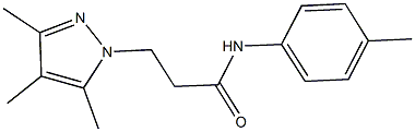 N-(4-methylphenyl)-3-(3,4,5-trimethyl-1H-pyrazol-1-yl)propanamide Struktur