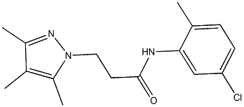 957507-03-8 N-(5-chloro-2-methylphenyl)-3-(3,4,5-trimethyl-1H-pyrazol-1-yl)propanamide