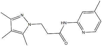 N-(4-methyl-2-pyridinyl)-3-(3,4,5-trimethyl-1H-pyrazol-1-yl)propanamide Struktur