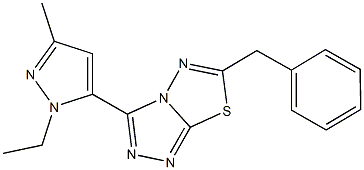 6-benzyl-3-(1-ethyl-3-methyl-1H-pyrazol-5-yl)[1,2,4]triazolo[3,4-b][1,3,4]thiadiazole|