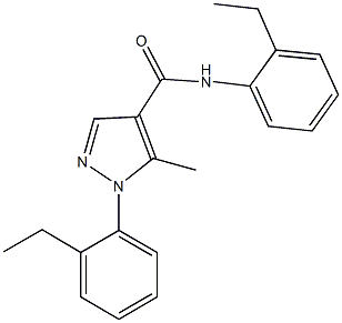 N,1-bis(2-ethylphenyl)-5-methyl-1H-pyrazole-4-carboxamide Structure