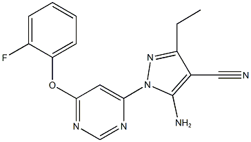 5-amino-3-ethyl-1-[6-(2-fluorophenoxy)-4-pyrimidinyl]-1H-pyrazole-4-carbonitrile Structure
