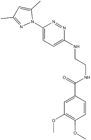 N-(2-{[6-(3,5-dimethyl-1H-pyrazol-1-yl)-3-pyridazinyl]amino}ethyl)-3,4-dimethoxybenzamide,957507-99-2,结构式