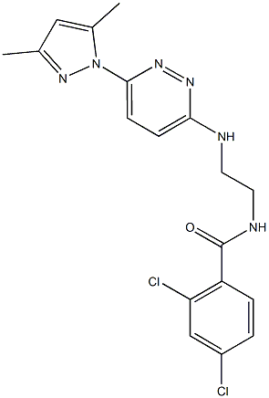 2,4-dichloro-N-(2-{[6-(3,5-dimethyl-1H-pyrazol-1-yl)-3-pyridazinyl]amino}ethyl)benzamide Structure