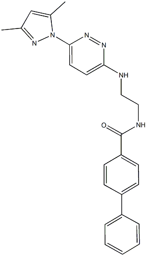 N-(2-{[6-(3,5-dimethyl-1H-pyrazol-1-yl)-3-pyridazinyl]amino}ethyl)[1,1'-biphenyl]-4-carboxamide Structure