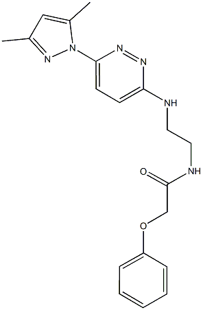 N-(2-{[6-(3,5-dimethyl-1H-pyrazol-1-yl)-3-pyridazinyl]amino}ethyl)-2-phenoxyacetamide,957508-04-2,结构式