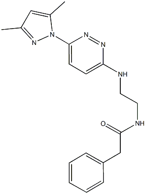 N-(2-{[6-(3,5-dimethyl-1H-pyrazol-1-yl)-3-pyridazinyl]amino}ethyl)-2-phenylacetamide,957508-05-3,结构式