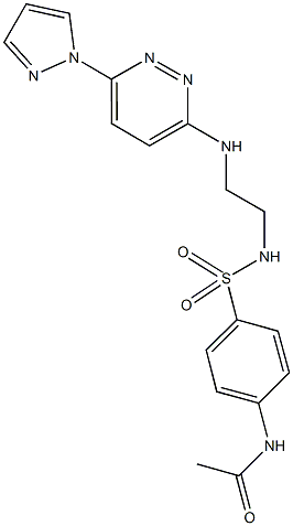 N-(4-{[(2-{[6-(1H-pyrazol-1-yl)-3-pyridazinyl]amino}ethyl)amino]sulfonyl}phenyl)acetamide|