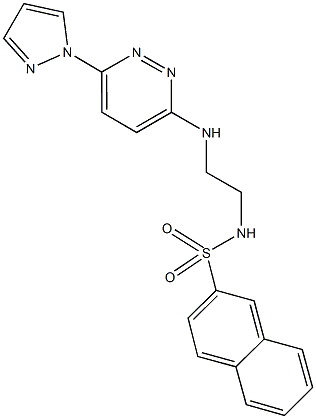 N-(2-{[6-(1H-pyrazol-1-yl)-3-pyridazinyl]amino}ethyl)-2-naphthalenesulfonamide Structure