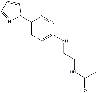 N-(2-{[6-(1H-pyrazol-1-yl)-3-pyridazinyl]amino}ethyl)acetamide|