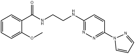 2-methoxy-N-(2-{[6-(1H-pyrazol-1-yl)-3-pyridazinyl]amino}ethyl)benzamide|