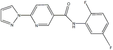 N-(2,5-difluorophenyl)-6-(1H-pyrazol-1-yl)nicotinamide Structure