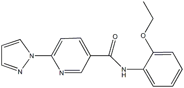 N-(2-ethoxyphenyl)-6-(1H-pyrazol-1-yl)nicotinamide 结构式