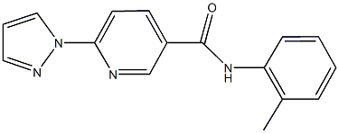 N-(2-methylphenyl)-6-(1H-pyrazol-1-yl)nicotinamide Structure