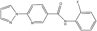 N-(2-fluorophenyl)-6-(1H-pyrazol-1-yl)nicotinamide Structure